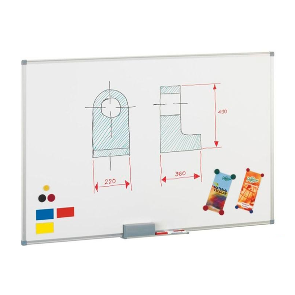 Pizarra blanca magnetica acero lacado