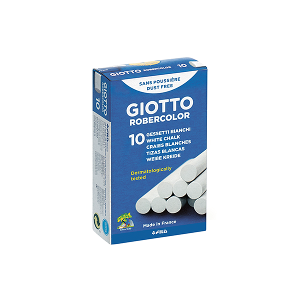 Tiza Giotto robercolor Blanca. Caja 10
