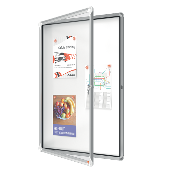 Vitrina ext. superficie blanca Nobo Premium Plus
