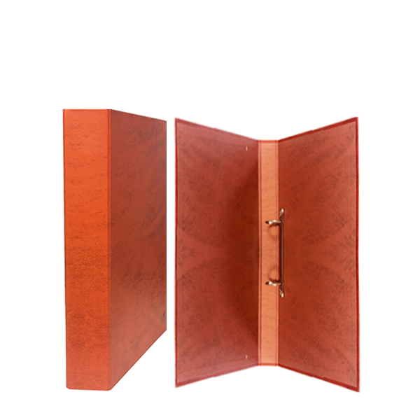 Carpeta 2 anillas 40 mm folio cartón forrado símil cuero