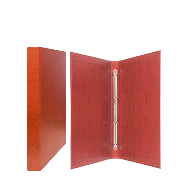 Carpeta 4 anillas 25 mm folio cartón forrado símil cuero