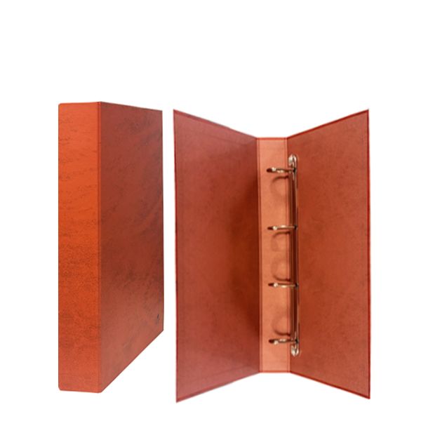 Carpeta 4 anillas 40 mm folio cartón forrado símil cuero