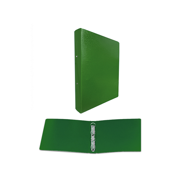 Carpeta 4 anillas 25 mm cartón gofrado Verde