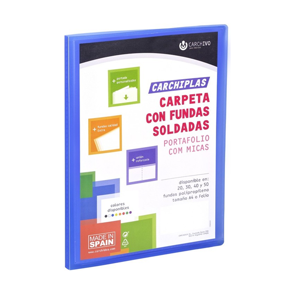 Carpeta fundas personalizable A4 20 hojas