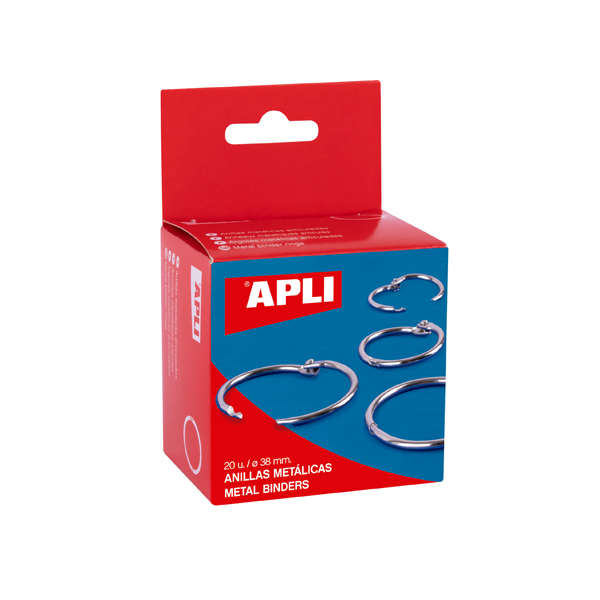 Anillas metálicas Apli Ø 38 mm 20 u.