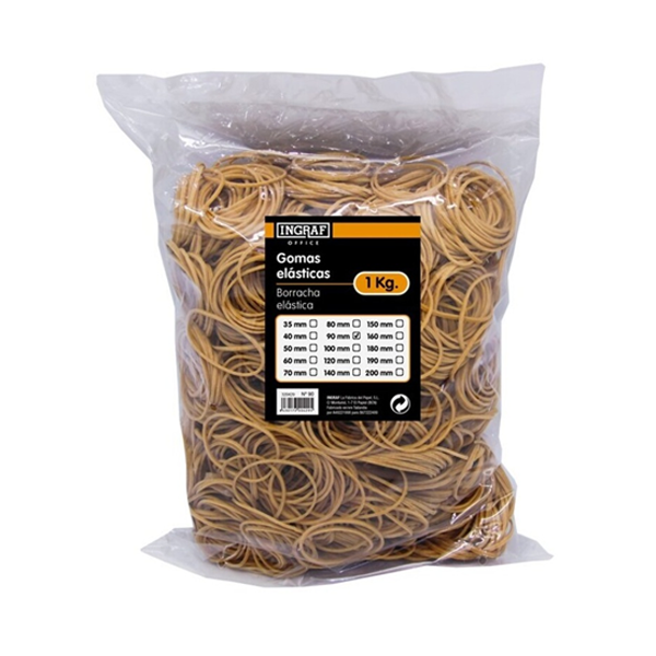 Gomas elásticas envase 1 kg 6 cm