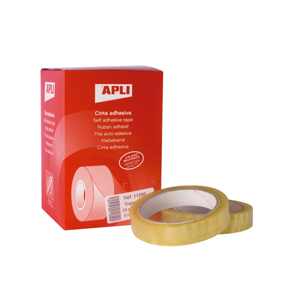Cinta adhes. transparente Apli 66 m x 19 mm