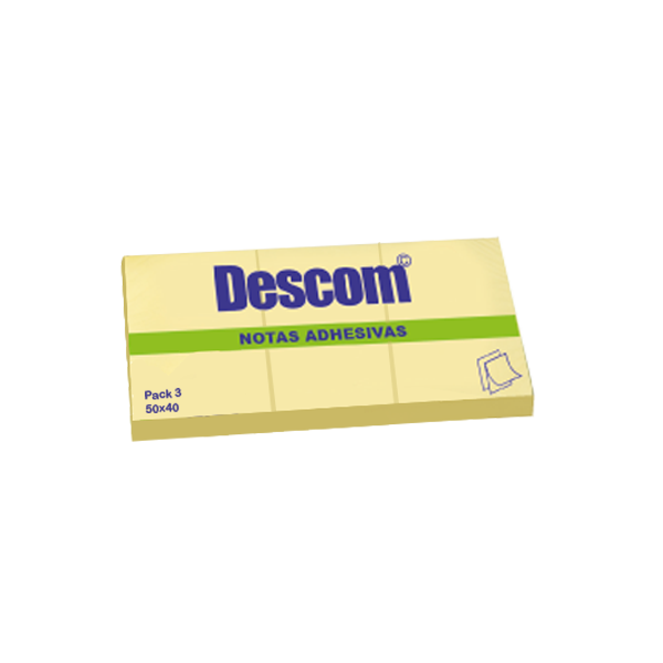 Notas adhesivas Descom 50x40 cm Pack 3