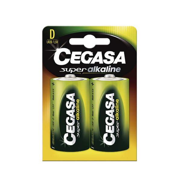 Blíster 2 pilas Cegasa super alcalinas LR20-D