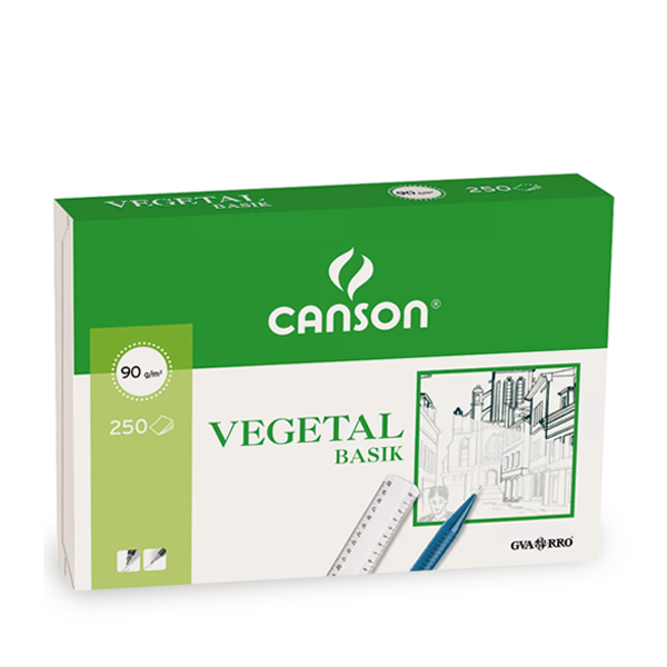 Papel vegetal A3 Canson Basik. Caja 250 h.