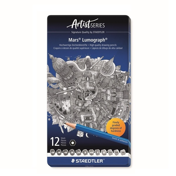 Lápices Mars Lumograph. Estuche 12 graduaciones