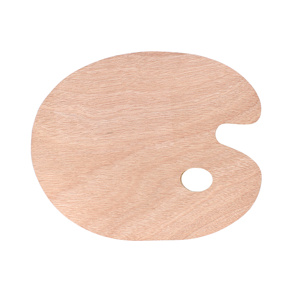Paleta oval madera 25x30 cm