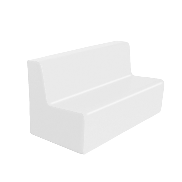 Asiento triple 100x45x50 cm alt. 25 cm Blanco
