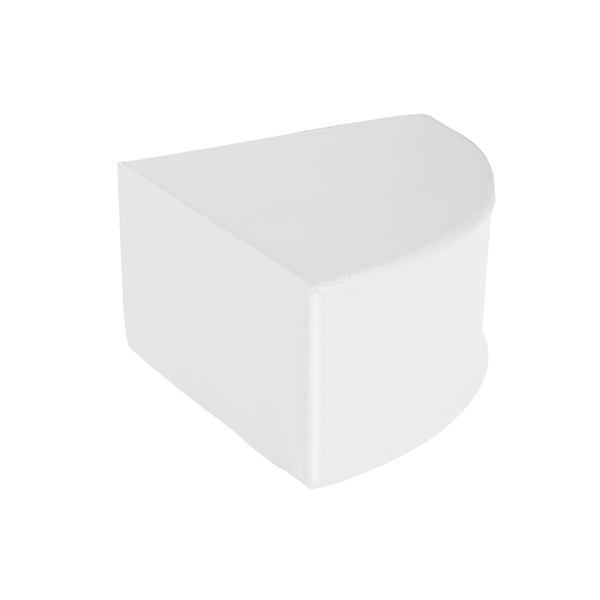 Puf cuarto círculo 50 alt. 25 cm Blanco