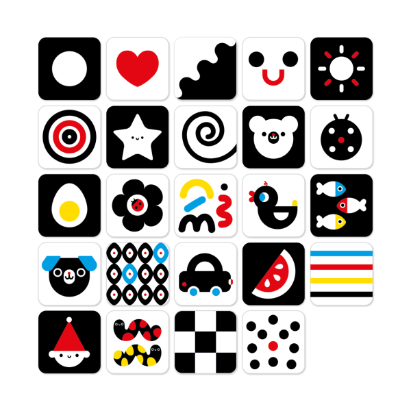 Tarjetas de alto contraste para bebés