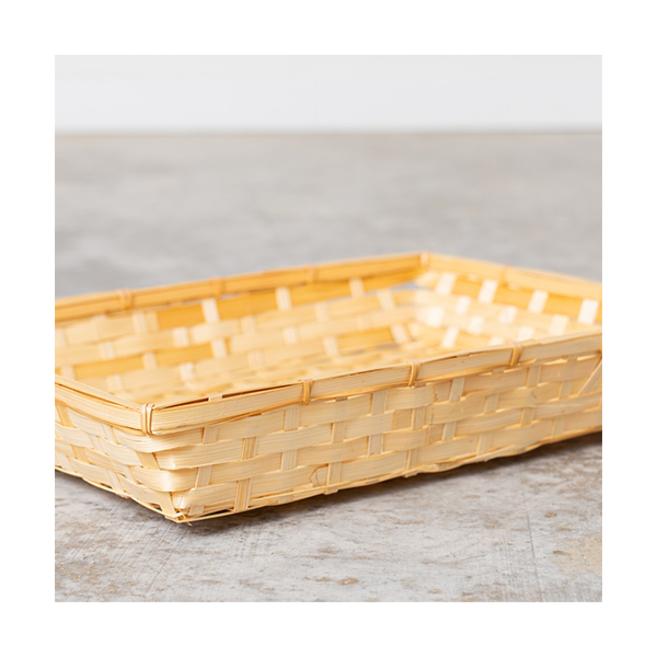 Bandeja rectangular bambú 36x26x7 cm