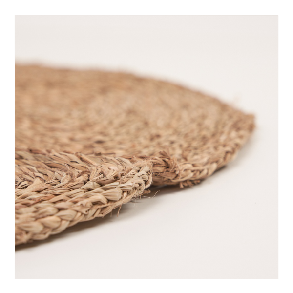 Alfombra redonda de fibra vegetal 120 cm