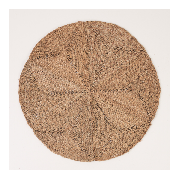 Alfombra redonda de fibra vegetal 120 cm