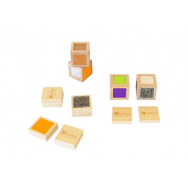 Cubos sensoriales texturas