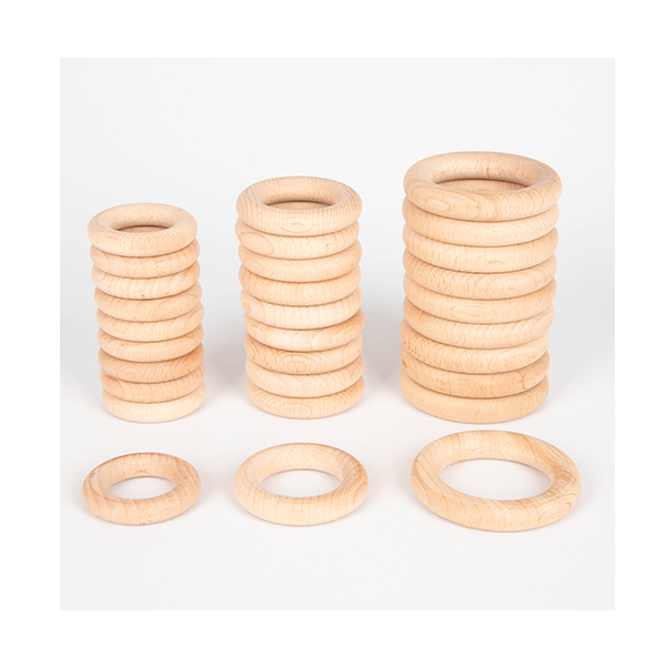 Conjunto 10 anillos madera Ø56 mm
