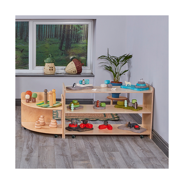 Estante abierto rectangular móvil serie Rookie