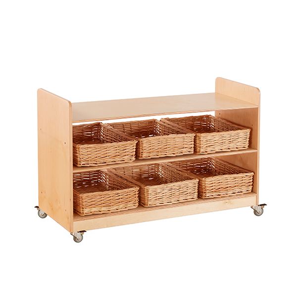 Estante abierto rectangular móvil serie Rookie