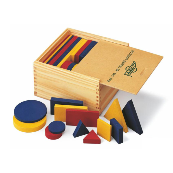 Bloques lógicos de madera 48 u.