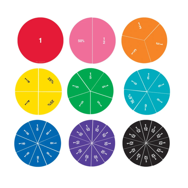 Círculos magnéticos doble cara Rainbow Fraction
