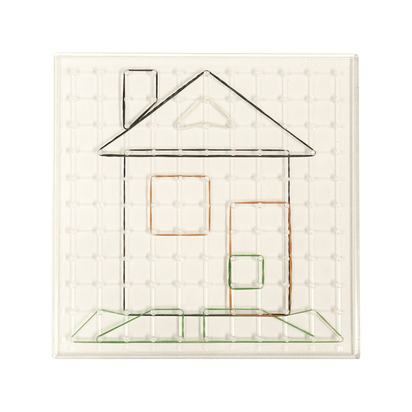 Geoplano 23 cm transparente. Set 6 u