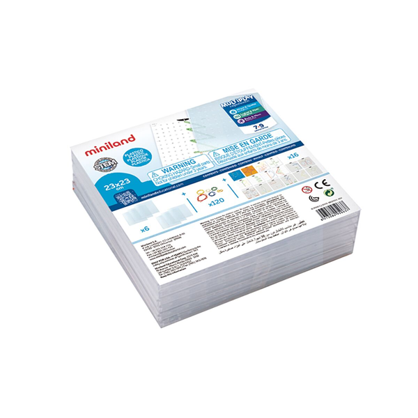 Geoplano 23 cm transparente. Set 6 u