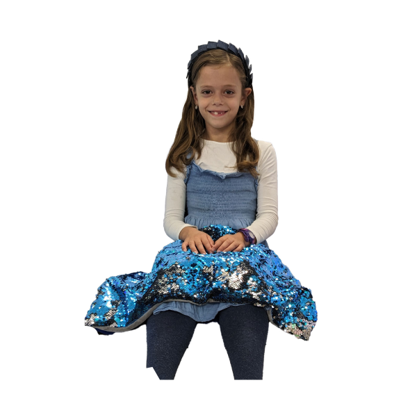 Almohadilla ponderada propioceptiva 2,3 kg con lentejuelas 46x37 cm