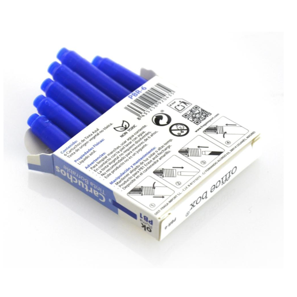 Caja de 6 cartuchos de tinta borrable