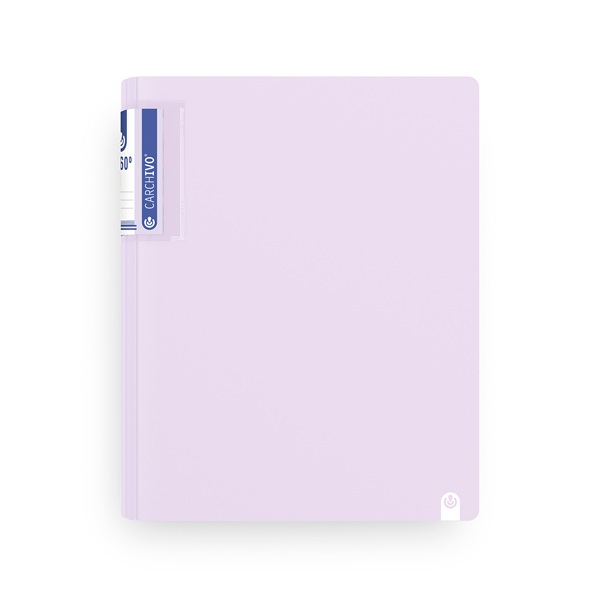 Carpeta 360° Soft 2 anillas 40 mm polipropileno Malva
