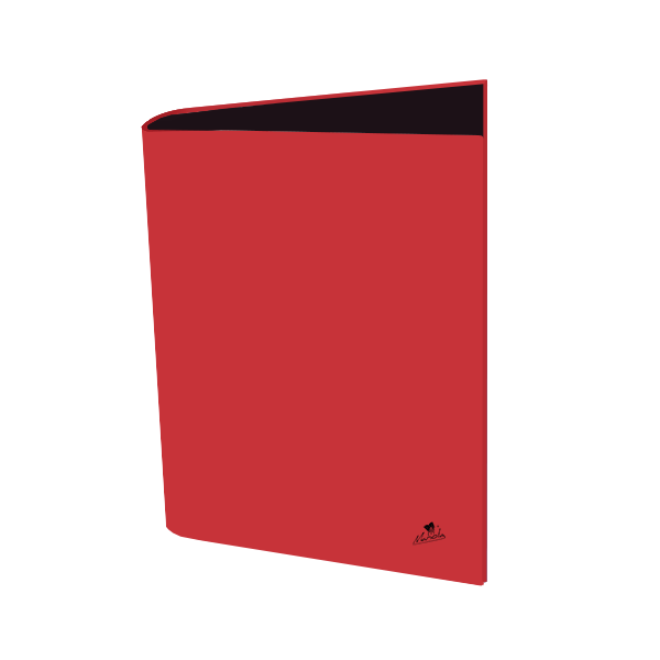 Carpeta 4 anillas 40 mm cartón forrado plast. mate Roja