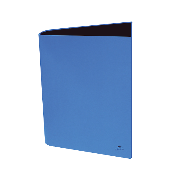 Carpeta 4 anillas 40 mm cartón forrado plast. mate Azul