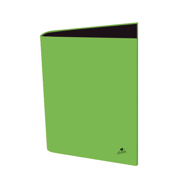Carpeta 4 anillas 40 mm cartón forrado plast. mate Verde