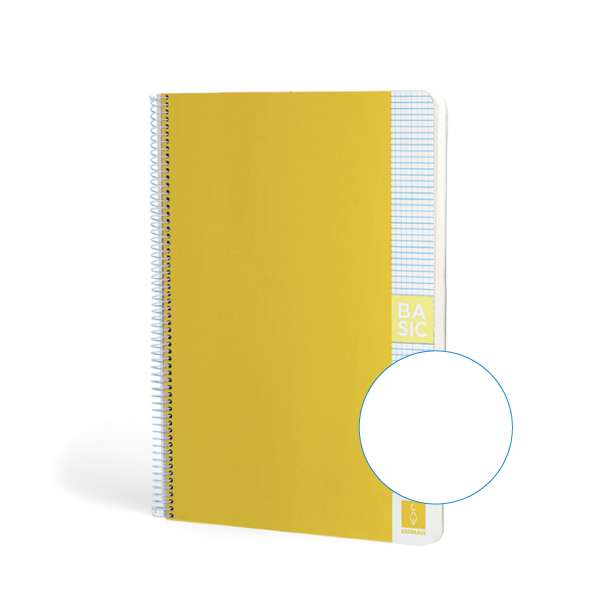 Cuaderno Escolofi Basic A4 80 h. 80 g. Liso Amarillo