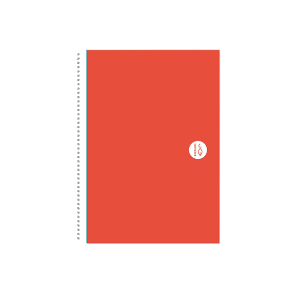 Cuaderno Escolofi basic espiral A5 80 h. 70 g liso Coral