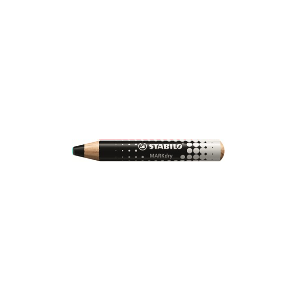 Lápiz pizarras Stabilo Markdry Negro. Caja 5 u.