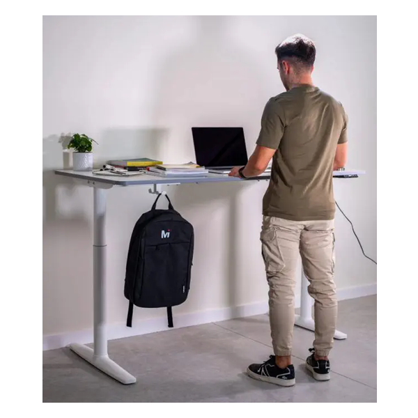 Mesa elevable TONA 160x80 cm. Blanca